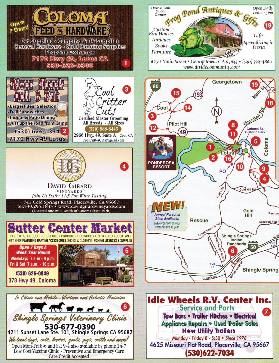 Ponderosa Resort Map