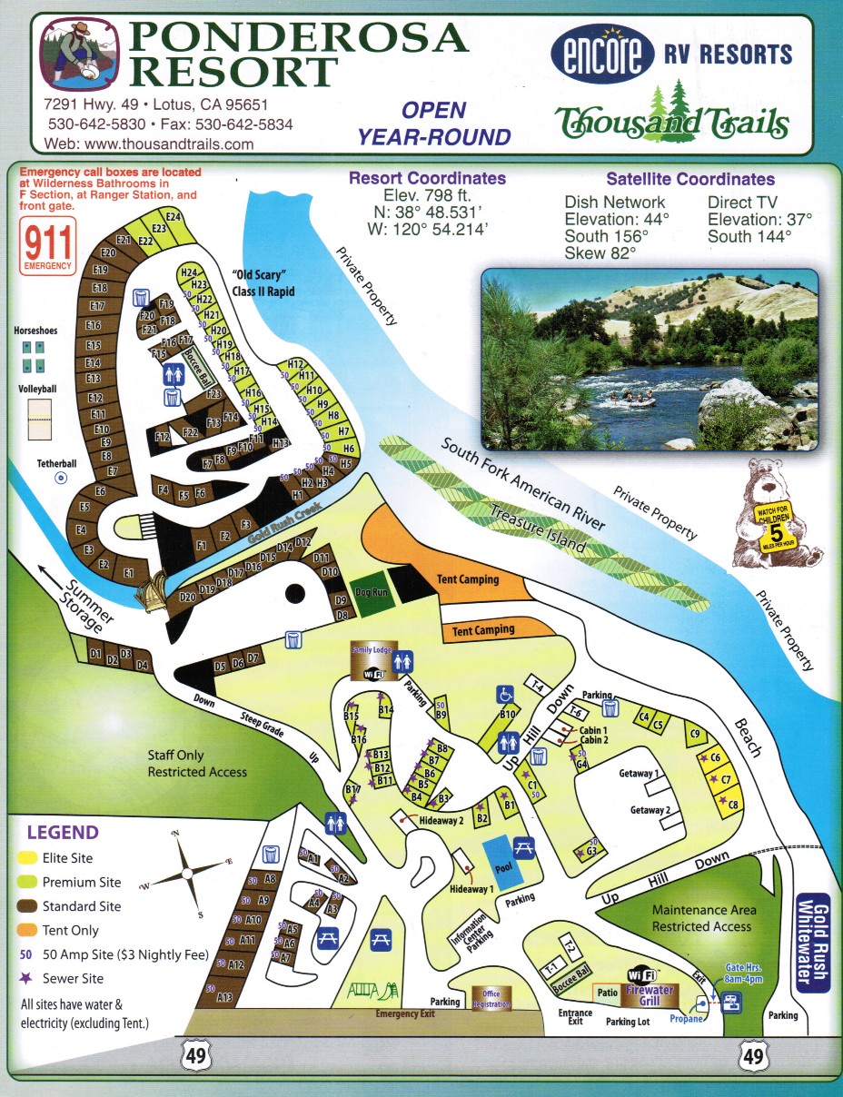 Ponderosa Resort Map