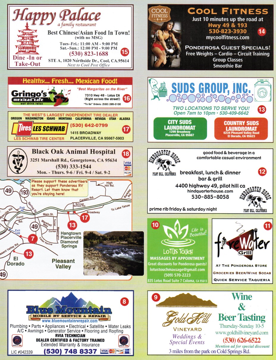 Ponderosa Resort Map